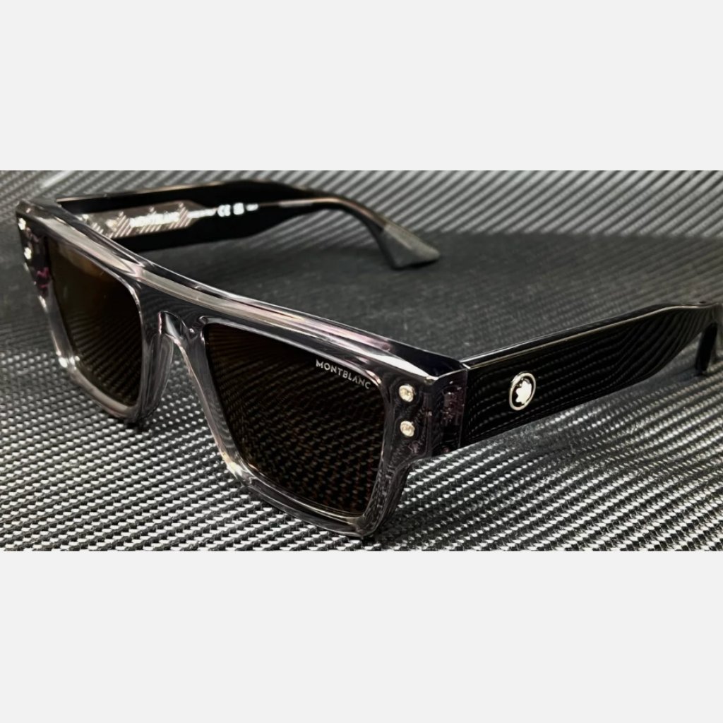 Mont Blanc Black Large 52mm Sunglasses